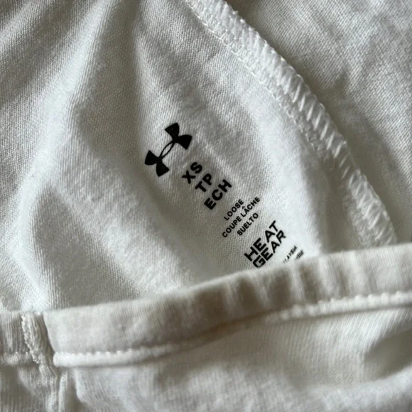 Under Armour White Tank Top, lightly worn - Picture 5 of 5